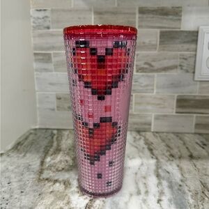 Starbucks Red and Pink Heart Tumbler